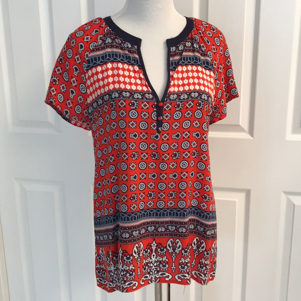 Red, white, and blue Fun2Fun top in medium